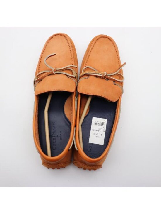 Cole Haan Nike Air Grant Summer Brown Orange Loafers Men 11.5 M Driving Moccasin